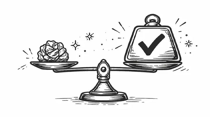 imbalanced scale of judgement